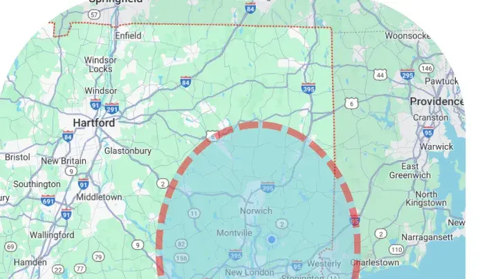 US Country 99.5 coverage map